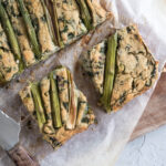 vegansk frittata eller quiche baseret på kikærter