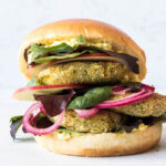 Vegetarisk curry nugget burger