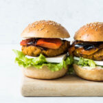 Græskarburger - vegetarisk burger med "bøf" af græskar