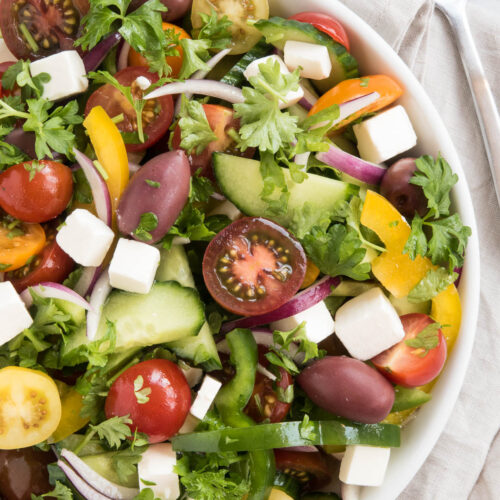 Græsk salat - opskrift på sommersalat